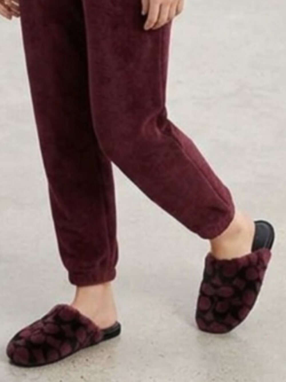 Coach BNWT Merlot Slipper In Signature Shearling Size 11 Style #CCO69